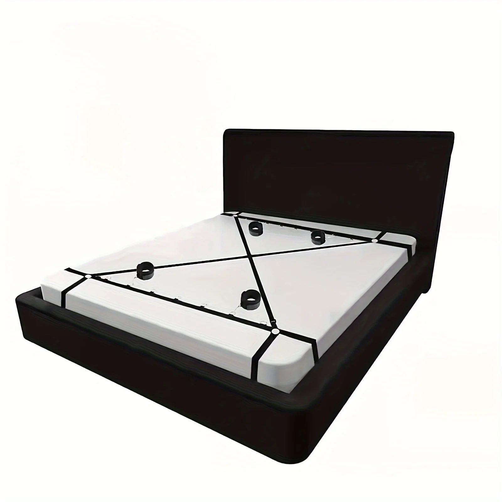 1 Set 4 Piece Sex Bed Bondage Restraint Kit Adult Sex Toys for Couple SM Sex Game with 2X2 Wrists Ankle Cuffs Bondage Set